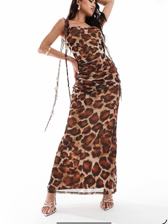ASOS Dresses & Skirts - ASOS Design Leopard Print Slip Maxi Dress - US size 14